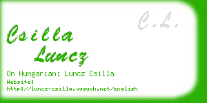 csilla luncz business card